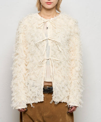 【WHO'S WHO gallery】網紗流蘇開衫