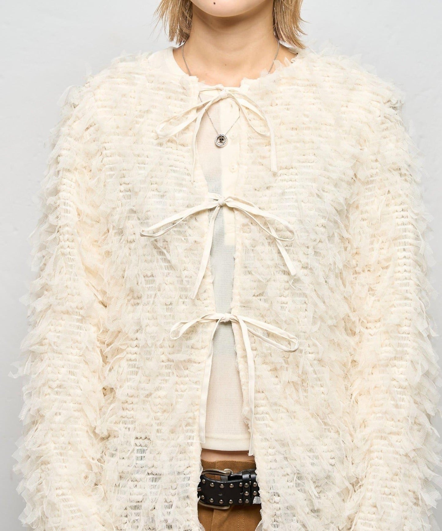 【WHO'S WHO gallery】網紗流蘇開衫