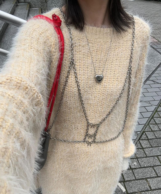 【Ciaopanic】彩色長毛絨寬鬆針織套頭衫
