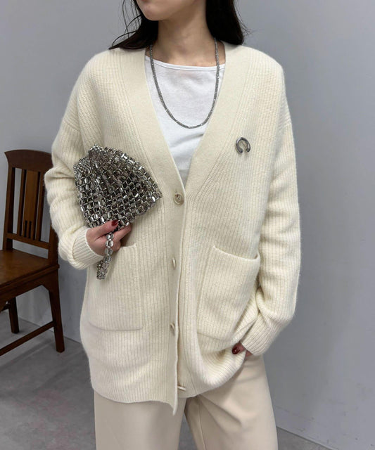 V領長款開衫