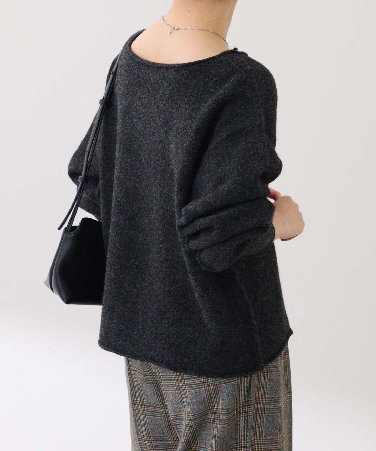 【前後兩穿】2WAY圓弧下襬亨利領針織衫