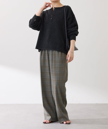 【前後兩穿】2WAY圓弧下襬亨利領針織衫