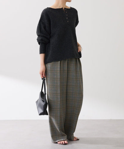 【前後兩穿】2WAY圓弧下襬亨利領針織衫