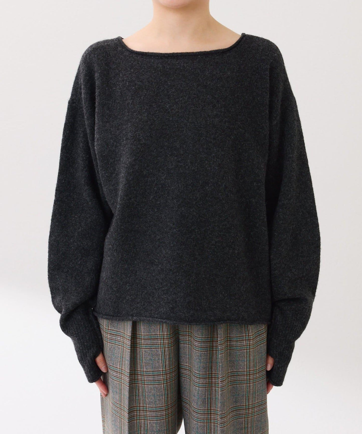 【前後兩穿】2WAY圓弧下襬亨利領針織衫