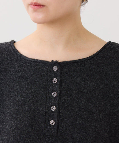 【前後兩穿】2WAY圓弧下襬亨利領針織衫