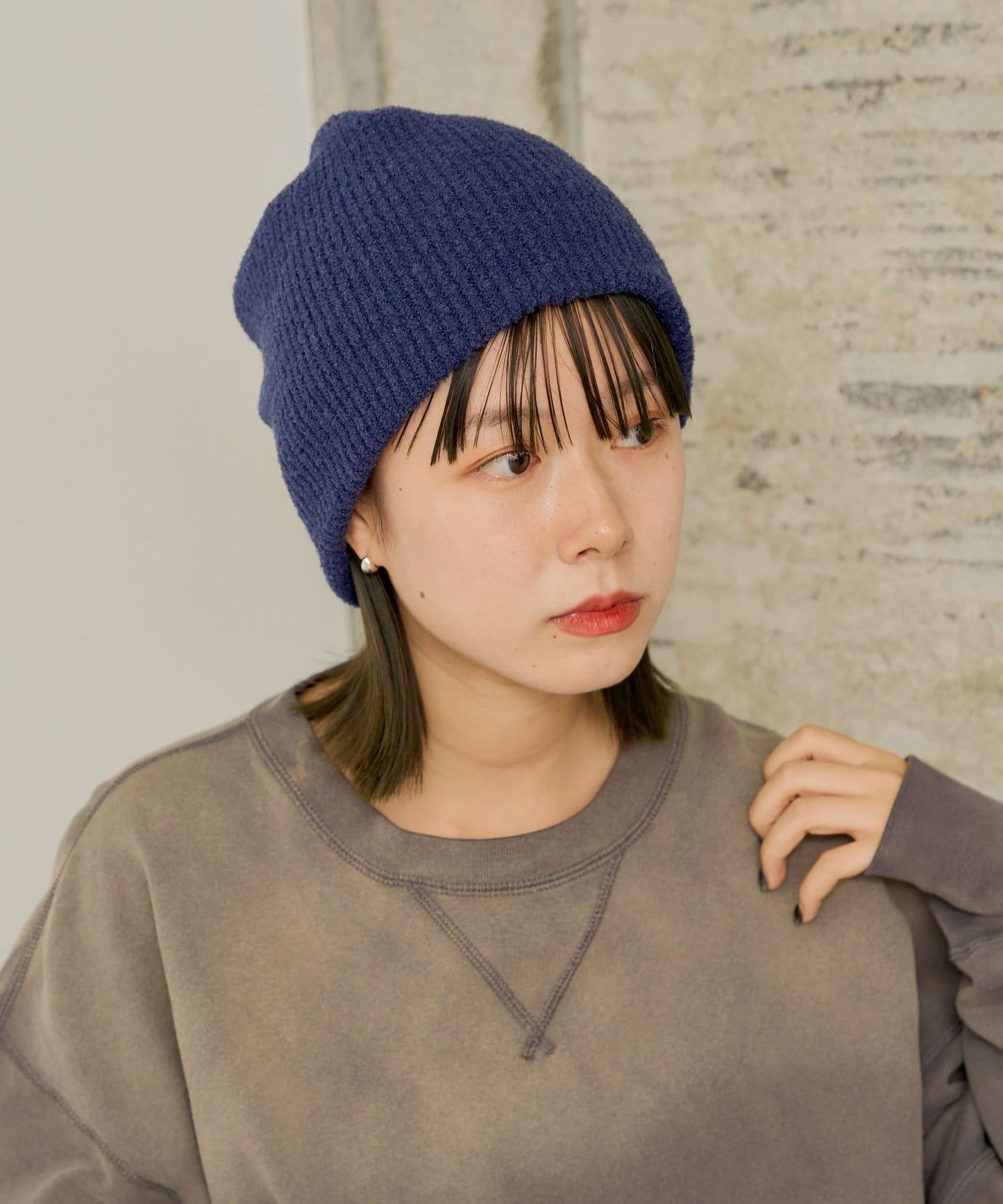 【Kastane】圈圈紗針織短款毛線帽