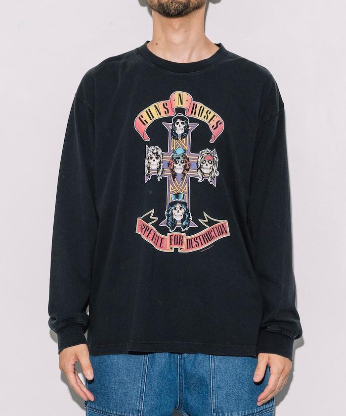 【EXCLUSIVE】GUNS N ROSES 槍與玫瑰 前印花長袖T恤