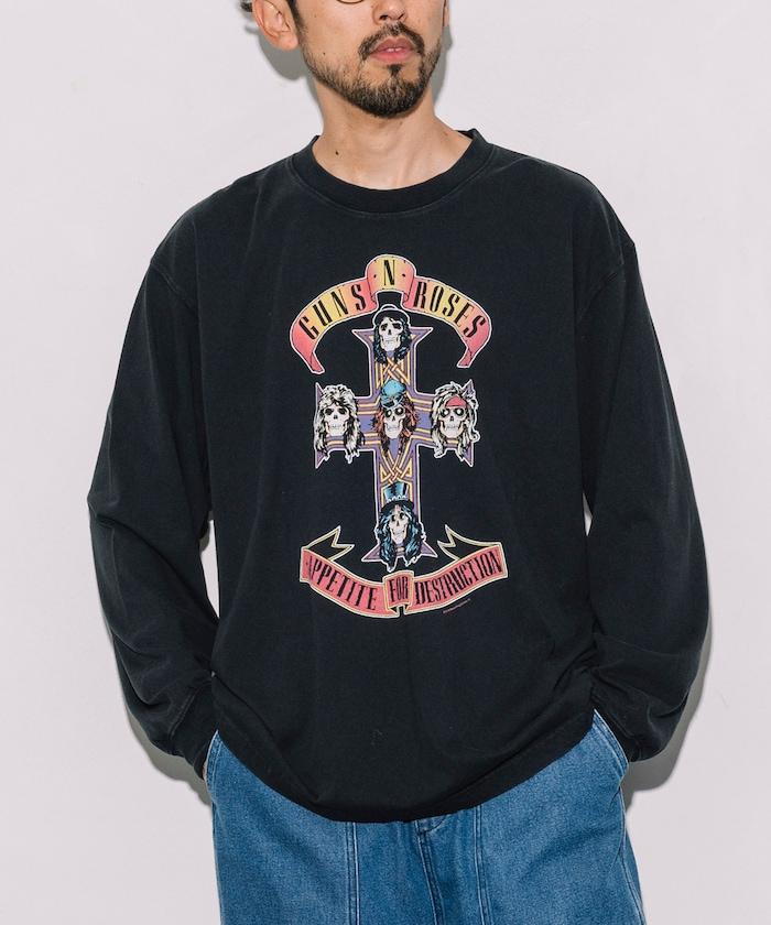 【EXCLUSIVE】GUNS N ROSES 槍與玫瑰 前印花長袖T恤