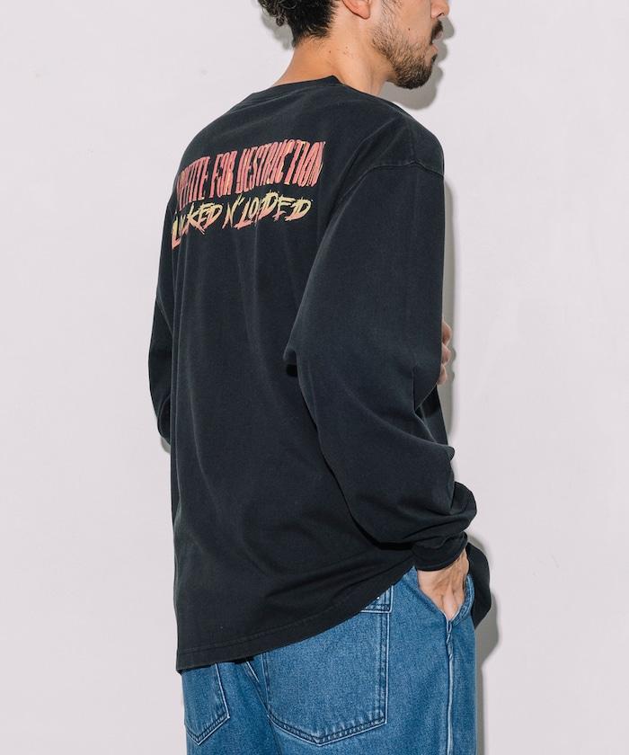 【EXCLUSIVE】GUNS N ROSES 槍與玫瑰 前印花長袖T恤