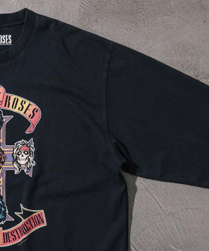 【EXCLUSIVE】GUNS N ROSES 槍與玫瑰 前印花長袖T恤