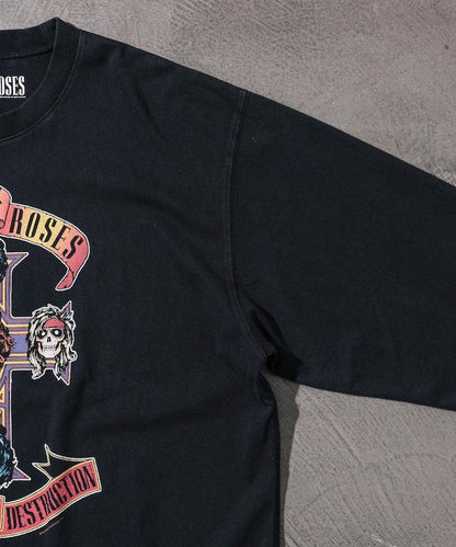 【EXCLUSIVE】GUNS N ROSES 槍與玫瑰 前印花長袖T恤