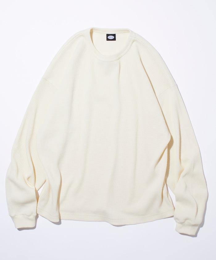 寬鬆版型長袖華夫格保暖長袖T恤