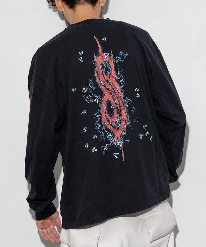 【EXCLUSIVE】復古風格 Slipknot 圖案長袖T恤