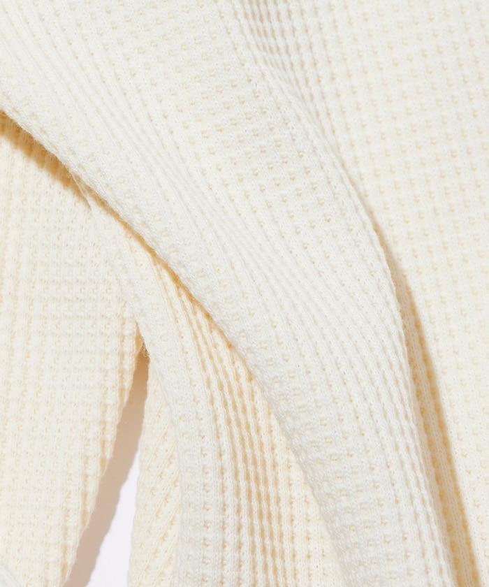 寬鬆版型長袖華夫格保暖長袖T恤