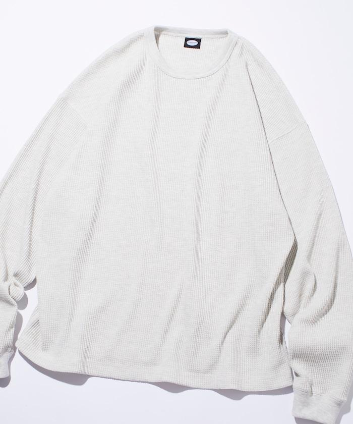 寬鬆版型長袖華夫格保暖長袖T恤