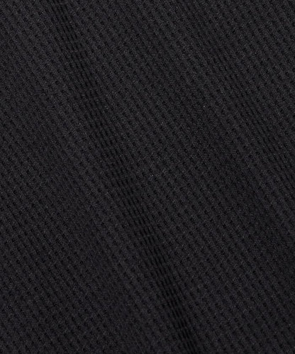 寬鬆版型長袖華夫格保暖亨利領長袖T恤