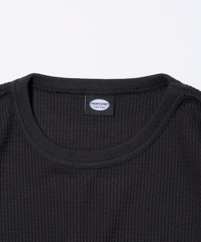 寬鬆版型長袖華夫格保暖長袖T恤