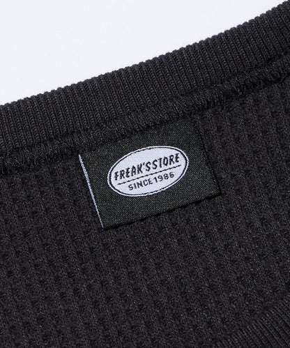 寬鬆版型長袖華夫格保暖長袖T恤