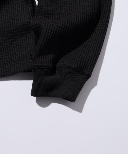 寬鬆版型長袖華夫格保暖長袖T恤