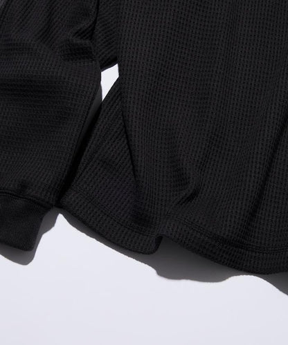 寬鬆版型長袖華夫格保暖長袖T恤