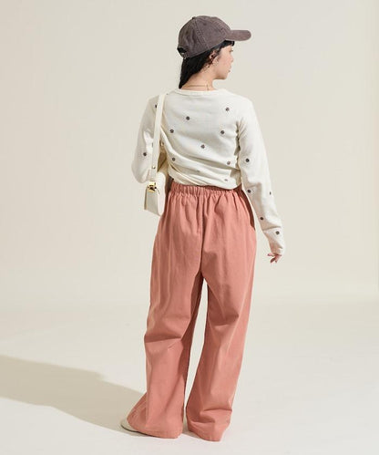 小雛菊刺繡長袖T恤