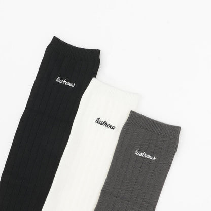 羅紋刺繡過膝襪