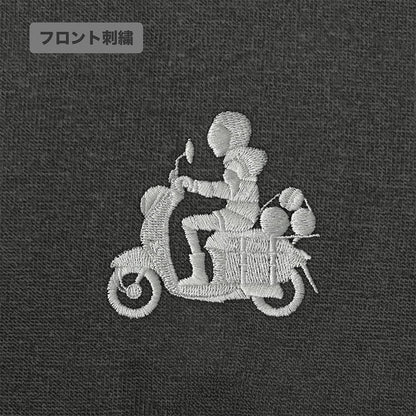 《搖曳露營》 SEASON3_S碼_摩托車志摩凜 單點刺繡T恤/炭黑