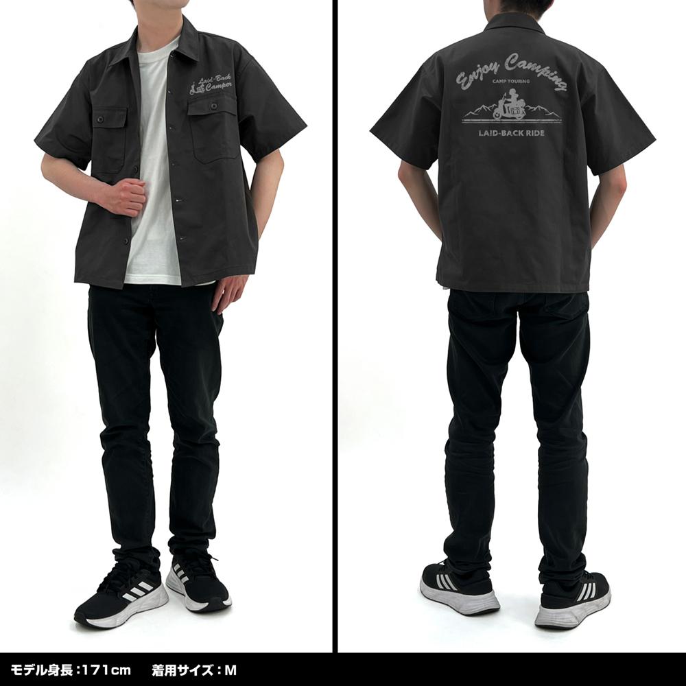 SEASON3_M碼_剪影摩托志摩凜工裝襯衫/灰色