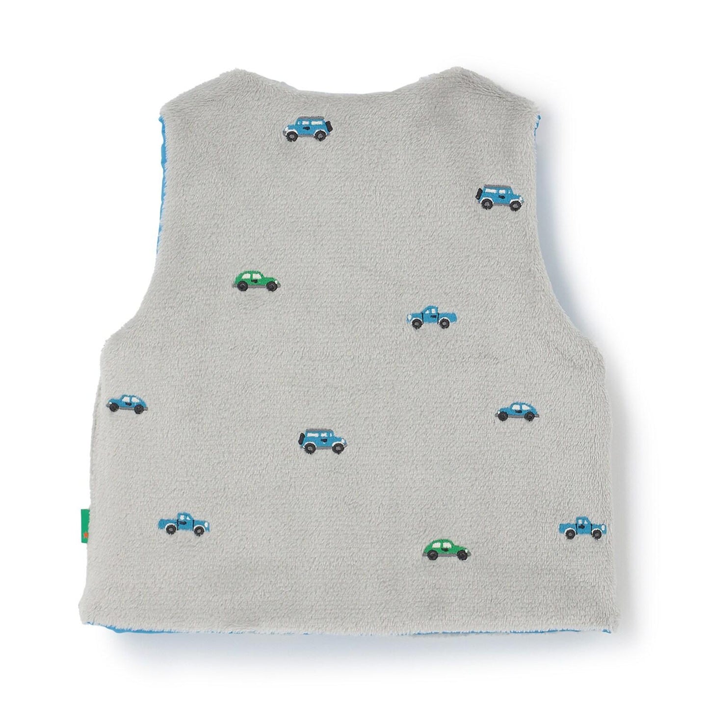 塔夫綢×汽車刺繡內裡羊羔絨加棉馬甲