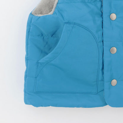 塔夫綢×汽車刺繡內裡羊羔絨加棉馬甲