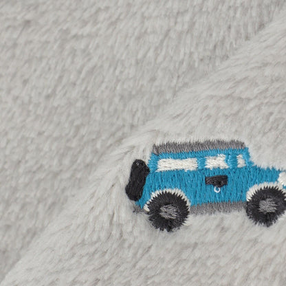 塔夫綢×汽車刺繡內裡羊羔絨加棉馬甲