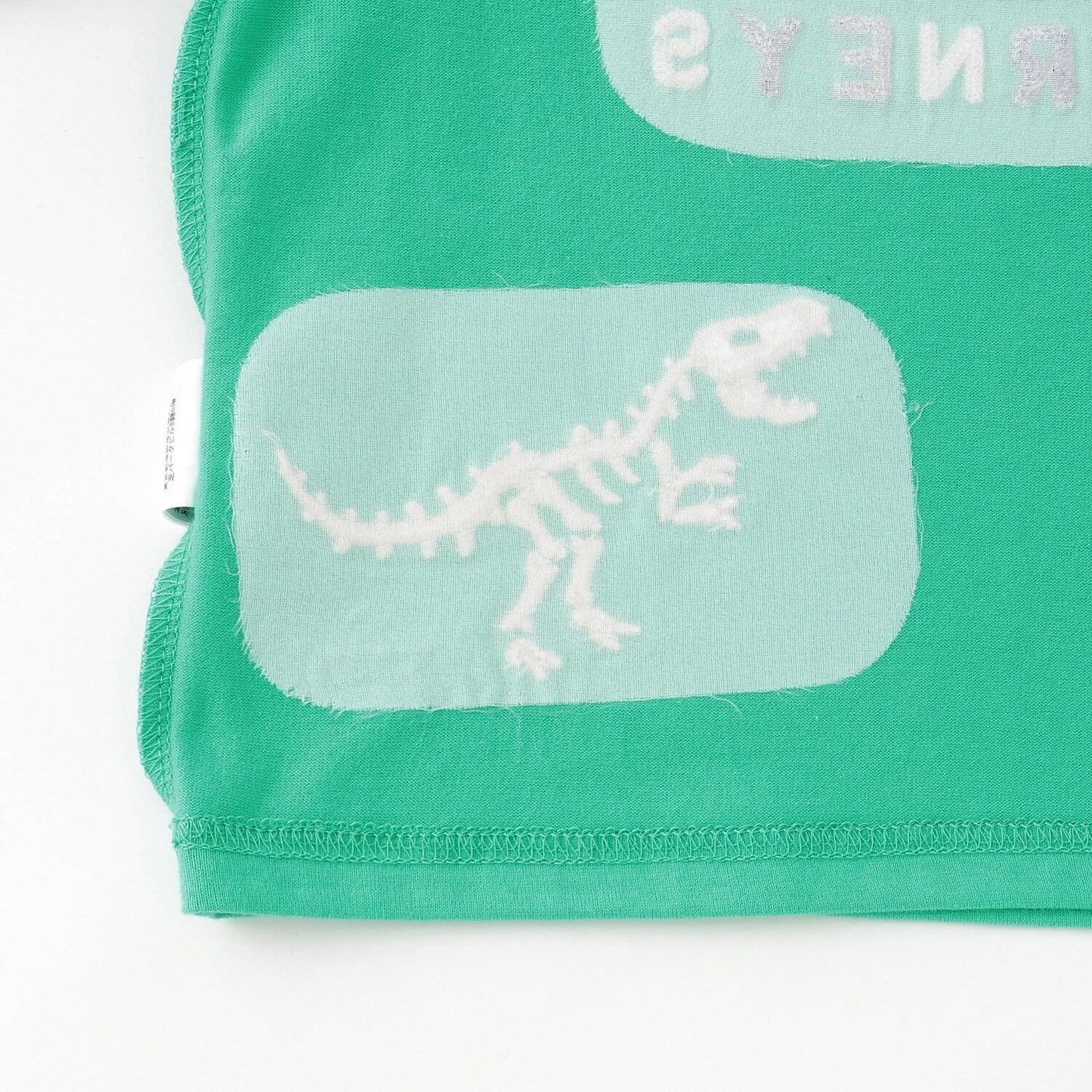 恐龍刺繡假兩件長袖T恤