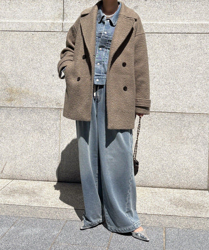 【人氣總選舉】羊毛混紡短款大衣