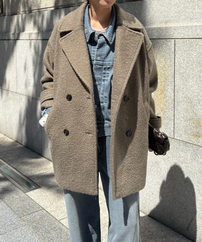 【人氣總選舉】羊毛混紡短款大衣