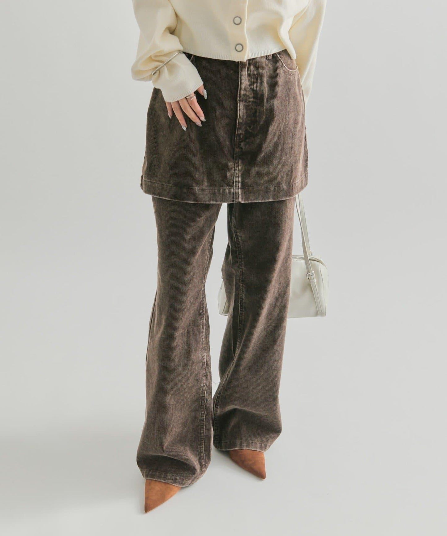 【mystic】層疊燈芯絨長褲