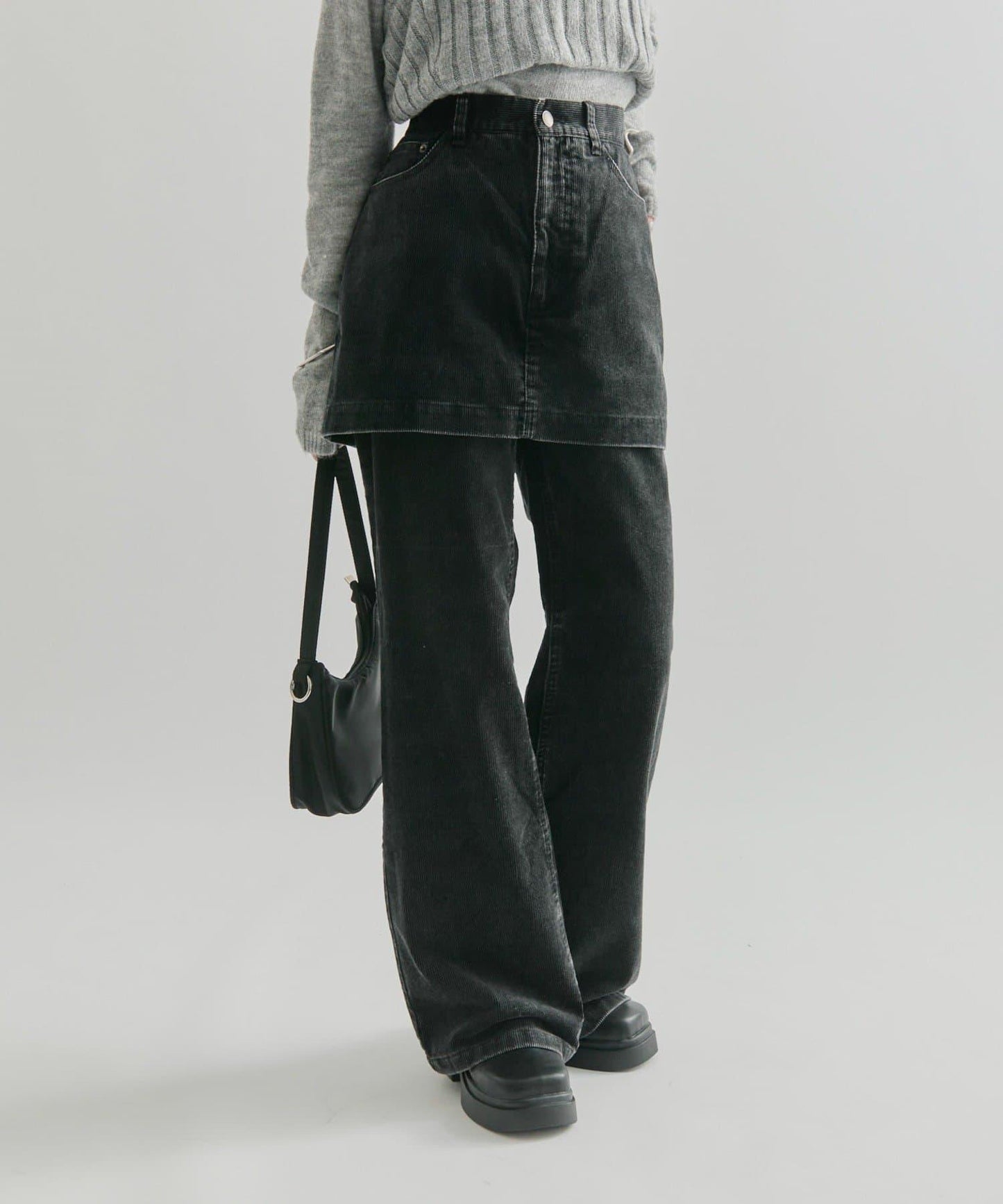 【mystic】層疊燈芯絨長褲