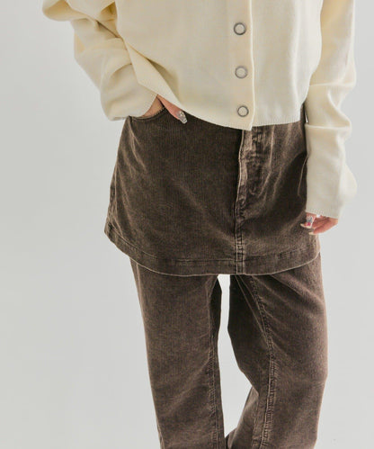 【mystic】層疊燈芯絨長褲