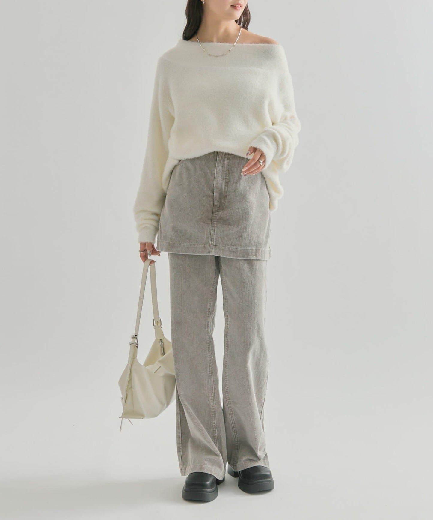 【mystic】層疊燈芯絨長褲