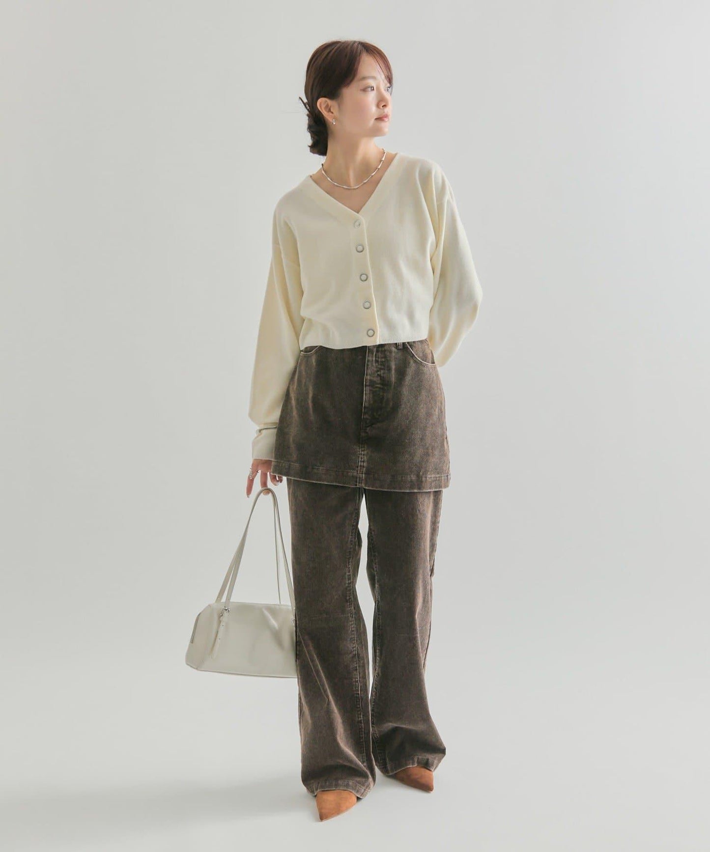 【mystic】層疊燈芯絨長褲