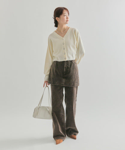 【mystic】層疊燈芯絨長褲