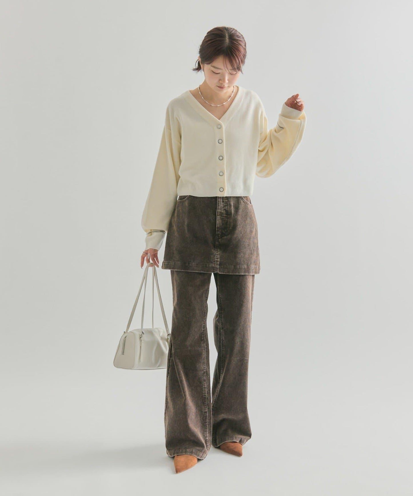 【mystic】層疊燈芯絨長褲