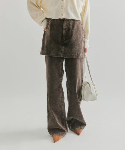 【mystic】層疊燈芯絨長褲