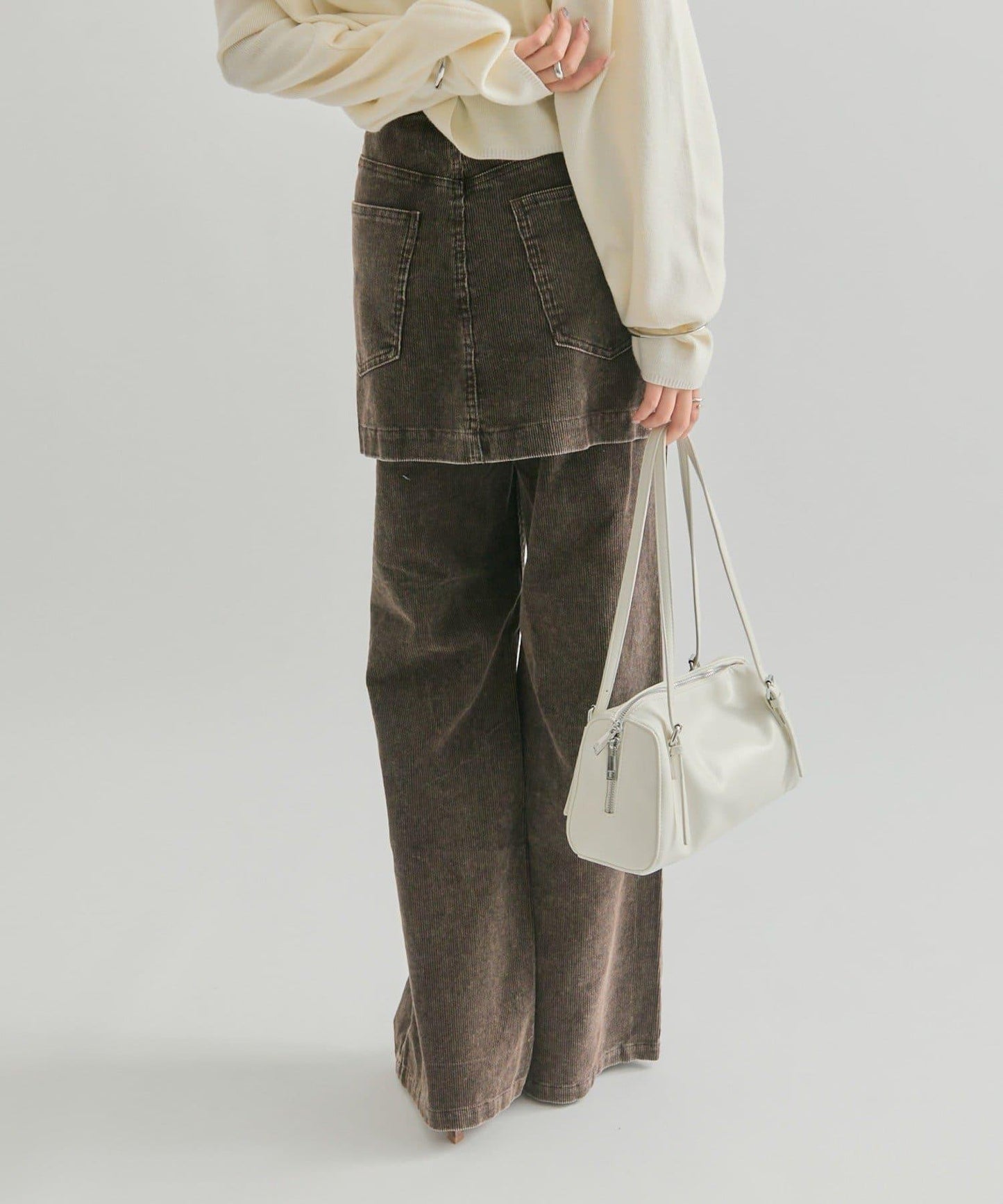 【mystic】層疊燈芯絨長褲