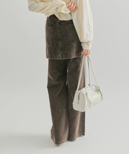 【mystic】層疊燈芯絨長褲