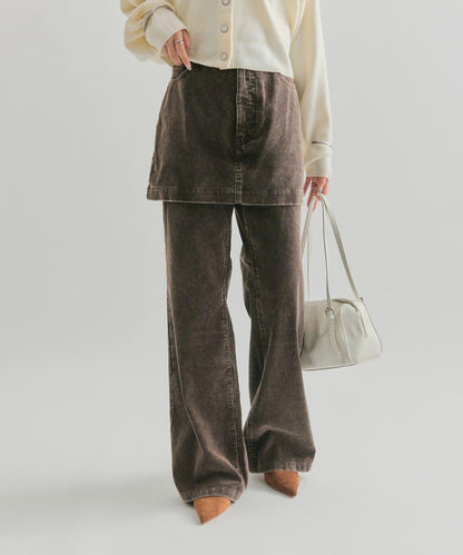 【mystic】層疊燈芯絨長褲