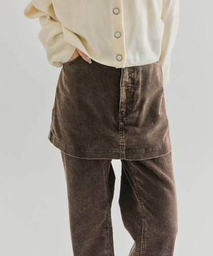 【mystic】層疊燈芯絨長褲