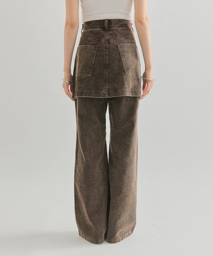 【mystic】層疊燈芯絨長褲