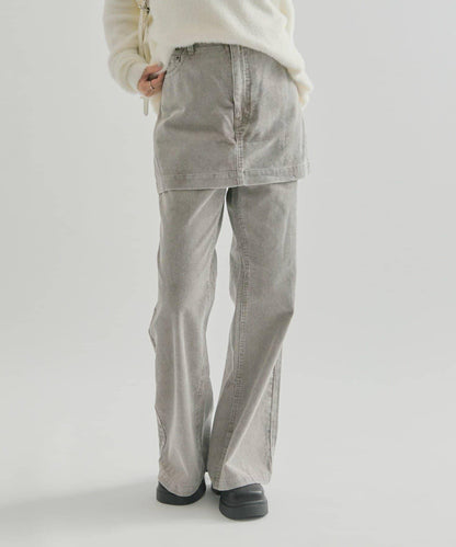 【mystic】層疊燈芯絨長褲