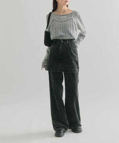 【mystic】層疊燈芯絨長褲