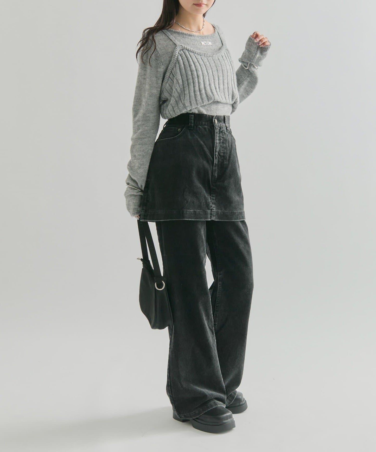 【mystic】層疊燈芯絨長褲